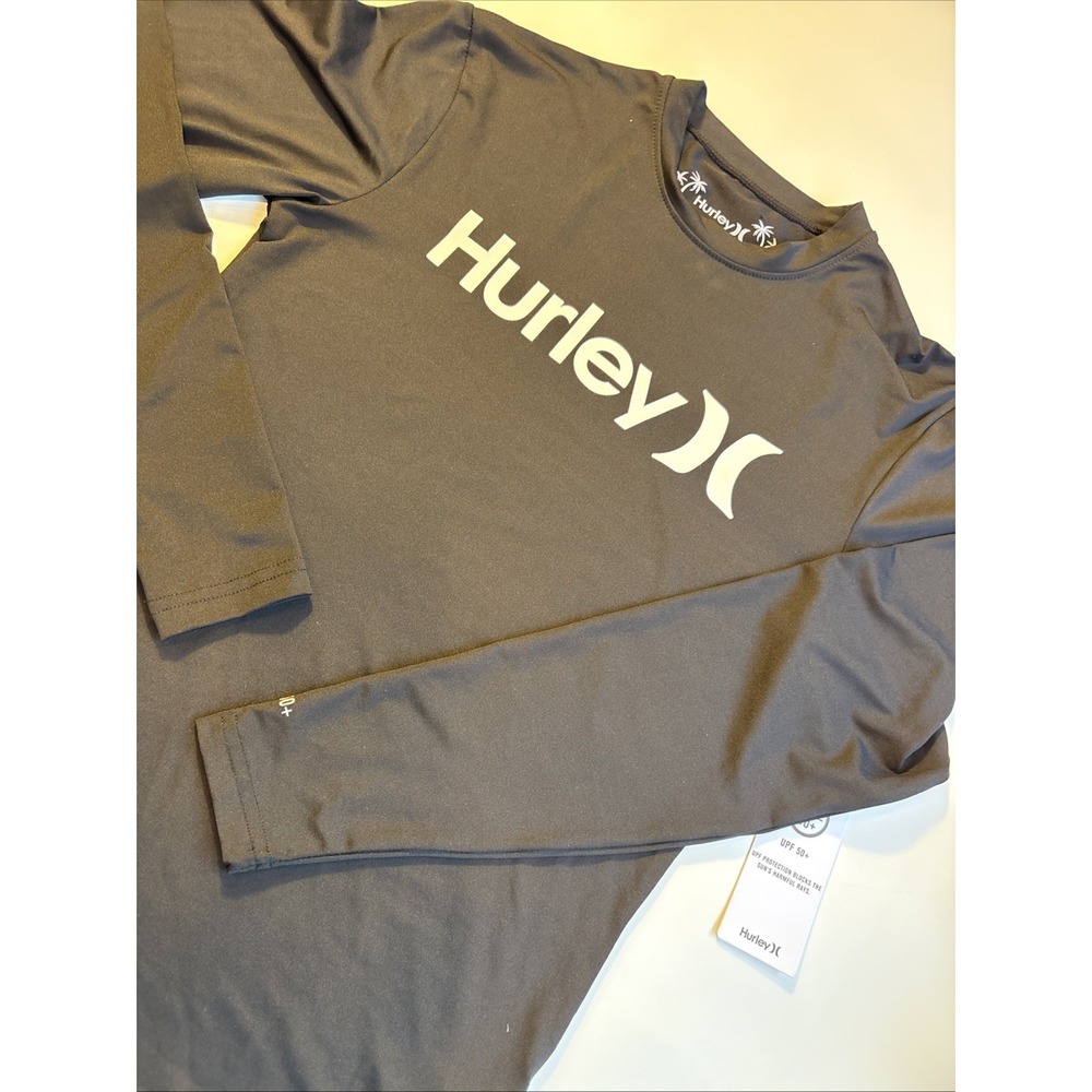 Hurley Women's Long Sleeve Rash Guard Swim Sports UPF 50+ Size SMALL‎